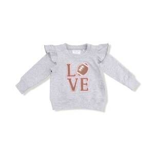 NEW ANGEL DEAR girls' love patch sweatshirt and tutu set in oatmeal